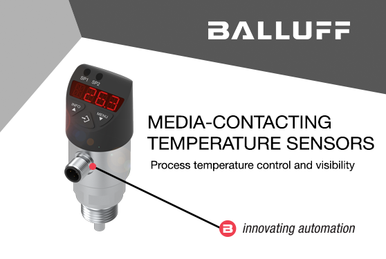 New to the Balluff Portfolio: Media-Contacting Temperature Sensors 